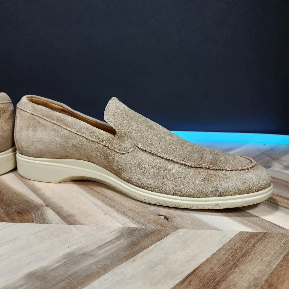 Amberjack The Loafer Made in Portugal Tundra Beige Slip On Comfort Shoes Mens 13